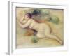 Nude Figure of a Girl, 1880-89-Pierre-Auguste Renoir-Framed Giclee Print