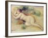 Nude Figure of a Girl, 1880-89-Pierre-Auguste Renoir-Framed Giclee Print