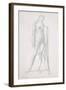 Nude Full-Length and Study for Fortitude, Holding Long Shield and Sword, C.1870-Edward Burne-Jones-Framed Giclee Print