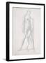 Nude Full-Length and Study for Fortitude, Holding Long Shield and Sword, C.1870-Edward Burne-Jones-Framed Giclee Print