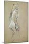 Nude Girl, 1893 (Oil on Card)-Henri de Toulouse-Lautrec-Mounted Giclee Print