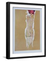 Nude Girl Standing, from the Backside, 1910-Egon Schiele-Framed Collectable Print