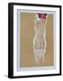 Nude Girl Standing, from the Backside, 1910-Egon Schiele-Framed Collectable Print