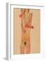 Nude Girl with Folded Arms, 1910-Egon Schiele-Framed Giclee Print