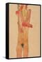 Nude Girl with Folded Arms, 1910-Egon Schiele-Framed Stretched Canvas