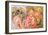 Nude Girl with Hat and Roses, 1916 (Oil on Canvas)-Pierre Auguste Renoir-Framed Giclee Print