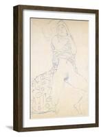 Nude; Halbakt, 1913 (Nude; Halbakt Gustav Klimt (1862-1918))-Gustav Klimt-Framed Giclee Print
