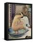 “Nude in a basin “, 1922-Theo van Rysselberghe-Framed Stretched Canvas