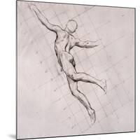 Nude in Action-John Singer Sargent-Mounted Giclee Print