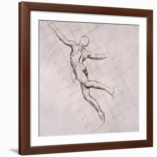 Nude in Action-John Singer Sargent-Framed Giclee Print