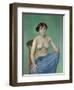 Nude in Blue Fabric, 1912-Félix Vallotton-Framed Giclee Print