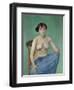 Nude in Blue Fabric, 1912-Félix Vallotton-Framed Giclee Print