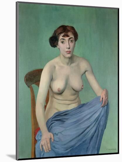 Nude in Blue Fabric, 1912-Félix Vallotton-Mounted Giclee Print