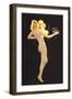 Nude in Front of Mirror-null-Framed Art Print