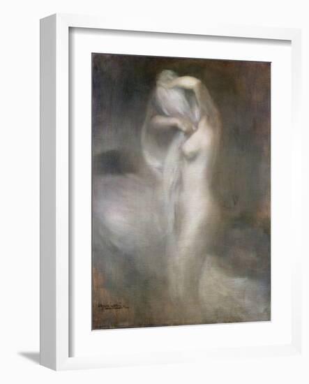 Nude in Profile, C. 1888-Eugene Carriere-Framed Giclee Print