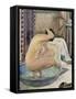 Nude in the Bath-Théo van Rysselberghe-Framed Stretched Canvas