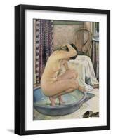 Nude in the Bath-Théo van Rysselberghe-Framed Art Print