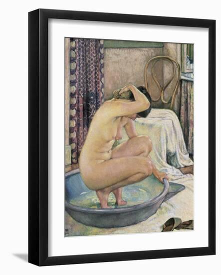 Nude in the Bath-Théo van Rysselberghe-Framed Art Print