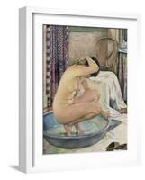 Nude in the Bath-Théo van Rysselberghe-Framed Art Print