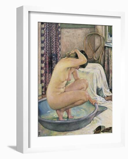 Nude in the Bath-Théo van Rysselberghe-Framed Art Print