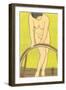 Nude Japanese Woman, Drawing-null-Framed Art Print