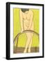 Nude Japanese Woman, Drawing-null-Framed Art Print