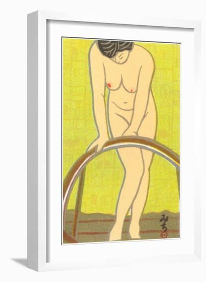 Nude Japanese Woman, Drawing-null-Framed Art Print