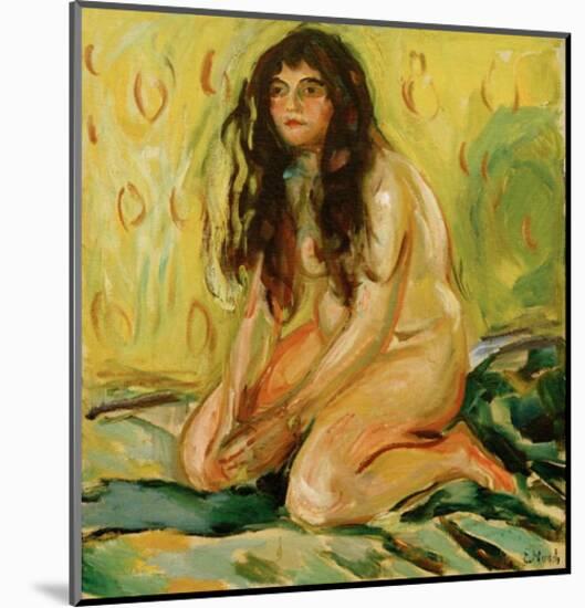 Nude Kneeling-Edvard Munch-Mounted Giclee Print