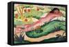 Nude Lying in the Flowers, 1910-Franz Marc-Framed Stretched Canvas