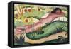 Nude Lying in the Flowers-Franz Marc-Framed Stretched Canvas