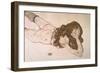 Nude Lying on Her Stomach, 1917-Egon Schiele-Framed Giclee Print