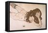 Nude Lying on Her Stomach, 1917-Egon Schiele-Framed Stretched Canvas