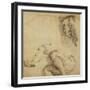 Nude Man with Raised Arms, 1511-1512-Raphael-Framed Giclee Print