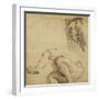 Nude Man with Raised Arms, 1511-1512-Raphael-Framed Giclee Print