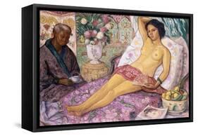 Nude Mestiza, 1923-Juan Echevarria-Framed Stretched Canvas