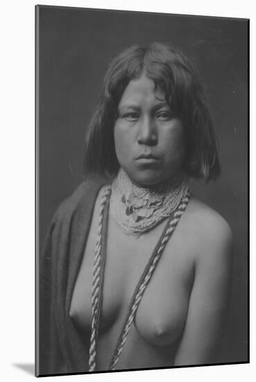 Nude Mojave Native American Indian Curtis Photograph-Lantern Press-Mounted Art Print