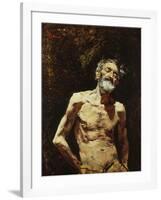 Nude of Old Man in the Sun-Mariano Fortuny y Marsal-Framed Giclee Print