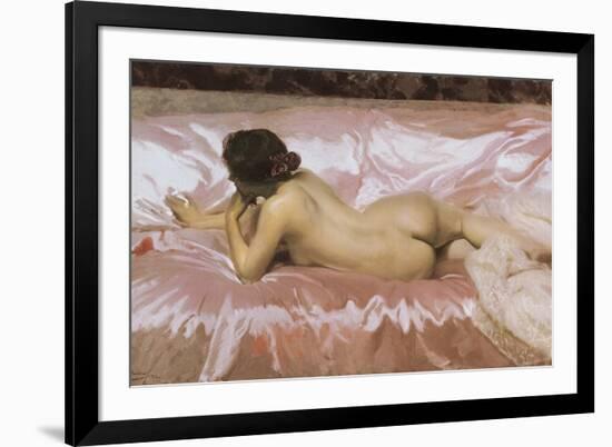 Nude of Woman-Joaquín Sorolla y Bastida-Framed Art Print