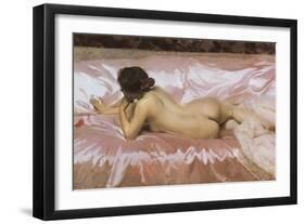 Nude of Woman-Joaquín Sorolla y Bastida-Framed Art Print