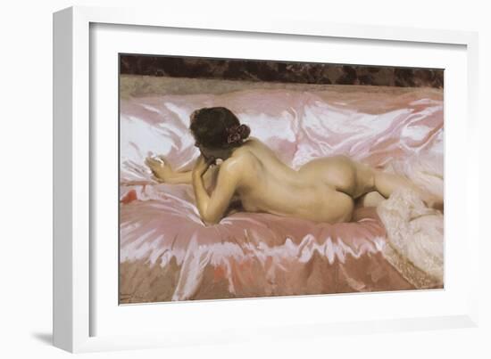 Nude of Woman-Joaquín Sorolla y Bastida-Framed Art Print