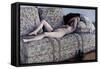 Nude on a Couch, C.1880-Gustave Caillebotte-Framed Stretched Canvas
