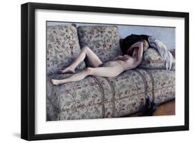 Nude on a Couch, C.1880-Gustave Caillebotte-Framed Giclee Print