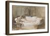 Nude on a Sofa, 1980-John Ward-Framed Giclee Print