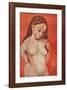 Nude on red-Pablo Picasso-Framed Collectable Print