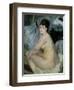 Nude, or Nude Seated on a Sofa, 1876-Pierre-Auguste Renoir-Framed Giclee Print