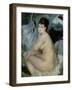 Nude, or Nude Seated on a Sofa, 1876-Pierre-Auguste Renoir-Framed Giclee Print