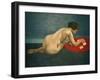 Nude Playing Solitaire-Félix Vallotton-Framed Giclee Print