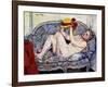 Nude Reaching on a Sofa; Nu Allonge Sur Un Canape, 1928-Suzanne Valadon-Framed Giclee Print