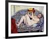 Nude Reaching on a Sofa; Nu Allonge Sur Un Canape, 1928-Suzanne Valadon-Framed Giclee Print