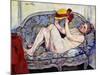 Nude Reaching on a Sofa; Nu Allonge Sur Un Canape, 1928-Suzanne Valadon-Mounted Giclee Print